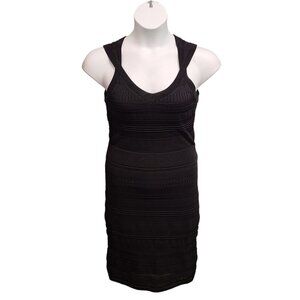 Cache Womens Medium Black Knit Sleeveless Bodycon Dress Bandage Club Y2k